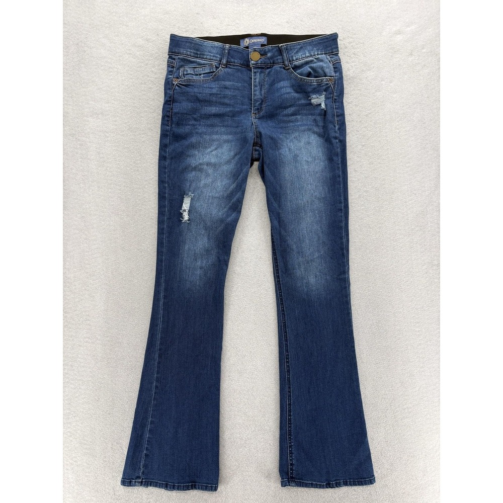 Democracy Absolution Bootcut Jeans Womens 10 Blue Power Mesh No Gap Waistband